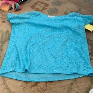 NWT Blue Sequin Top